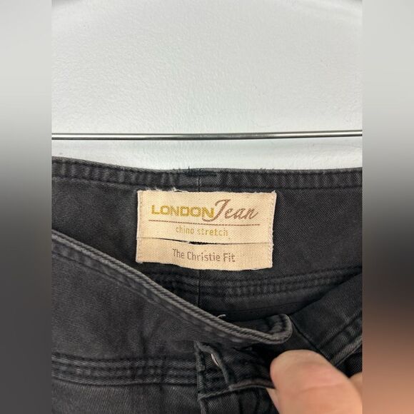 LONDONJEAN The Christie Fit Chino Stretch Jeans Charcoal Black Sz 8 Short 8P - Picture 8 of 13